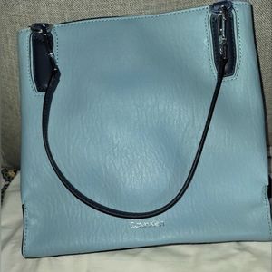 Calvin Klein Tote Handbag blue purse bag